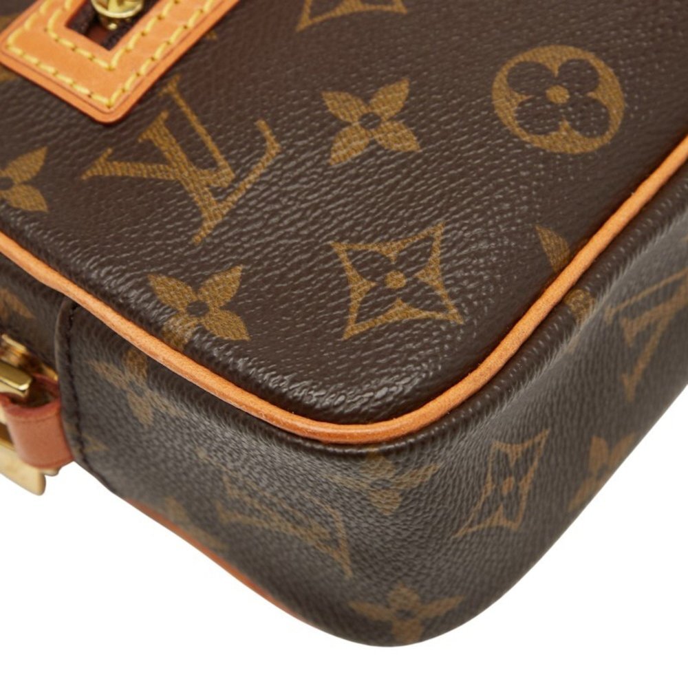 LOUIS VUITTON Brown Monogram Leather Pochette Shoulder Bag - Picture 4 of 12